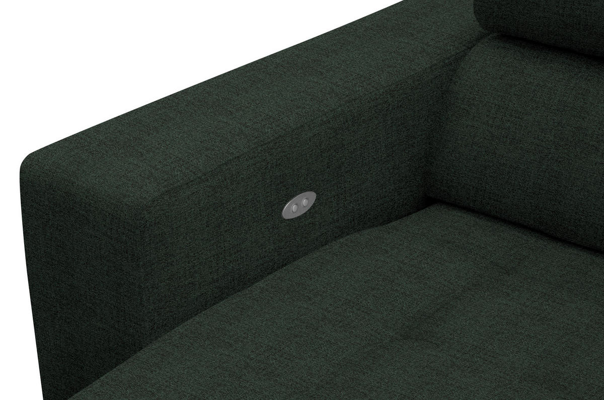 ECKSOFA in Chenille Schwarz  - Chromfarben/Schwarz, Design, Textil (301/207cm) - Xora