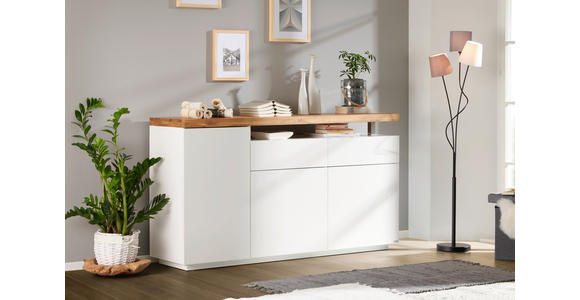 SIDEBOARD 170/92/43 cm in Weiß, Eichefarben - Eichefarben/Weiß, Design, Holz/Holzwerkstoff (170/92/43cm) - Novel