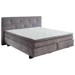 BOXSPRINGBETT 180/200 cm  in Grau  - Schwarz/Grau, KONVENTIONELL, Kunststoff/Textil (180/200cm) - Carryhome