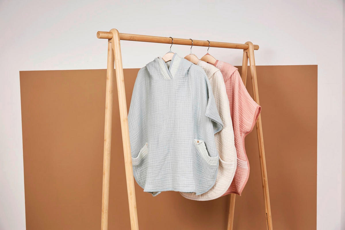 PONCHO  86/98   - Pastellgrün/Grün, Basics, Textil (86/98null) - Bebe Jou