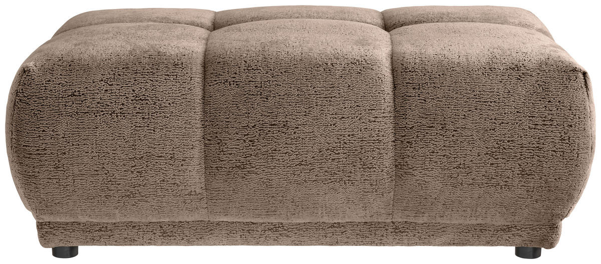 ECKSOFA Chenille Braun  - Schwarz/Braun, Modern, Kunststoff/Textil (250/284cm) - Livetastic