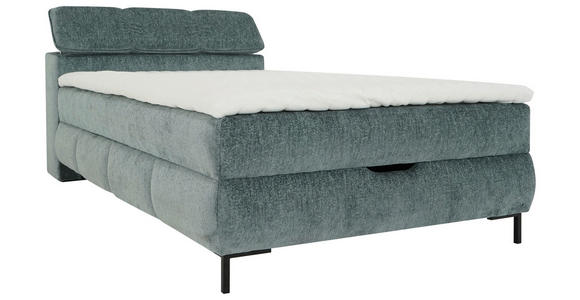 BOXBETT 140/200 cm in Salbeigrün - Salbeigrün/Schwarz, KONVENTIONELL, Holz/Holzwerkstoff (140/200cm) - Xora