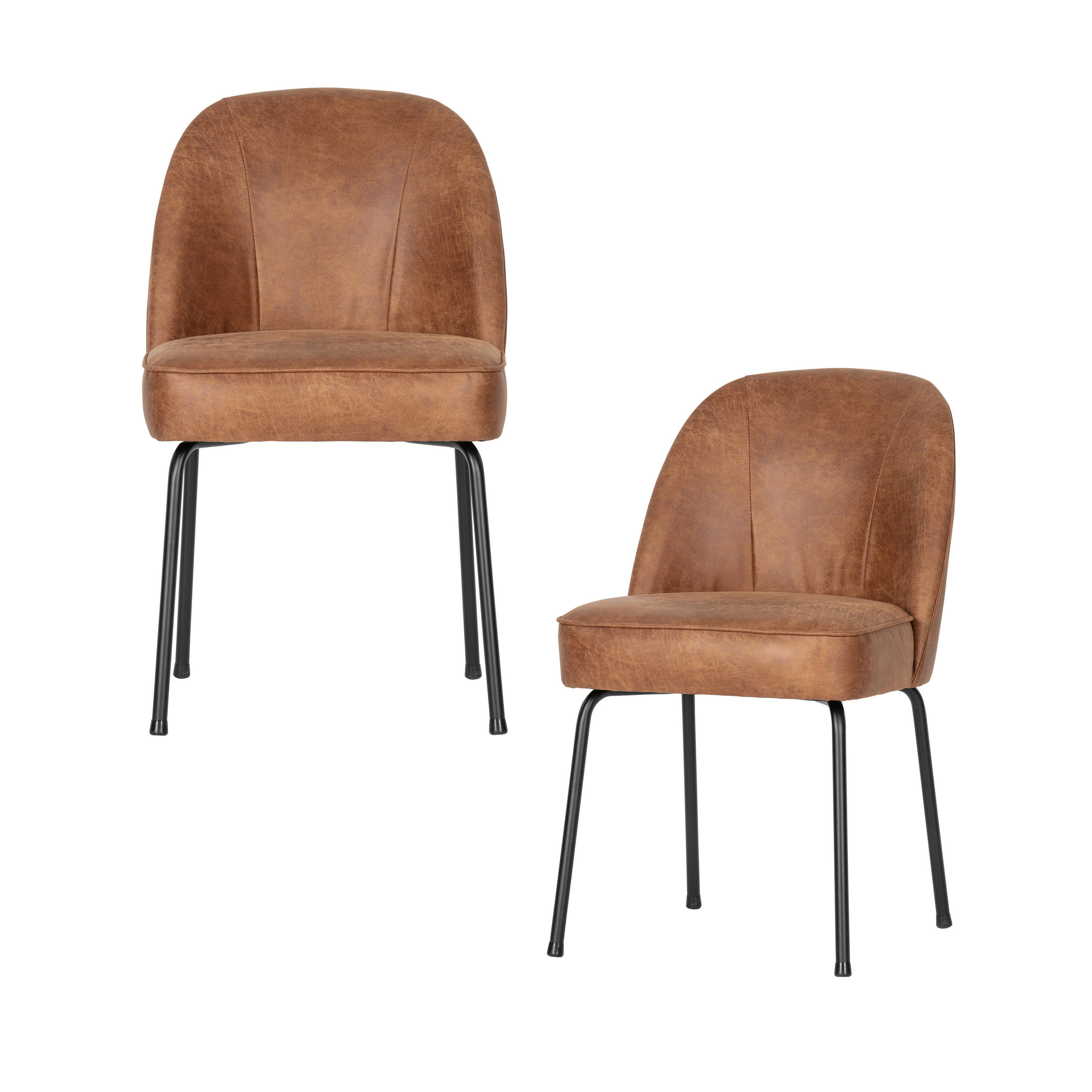 Livetastic Stuhl-Set Vogue Cognac 50x83x57 cm