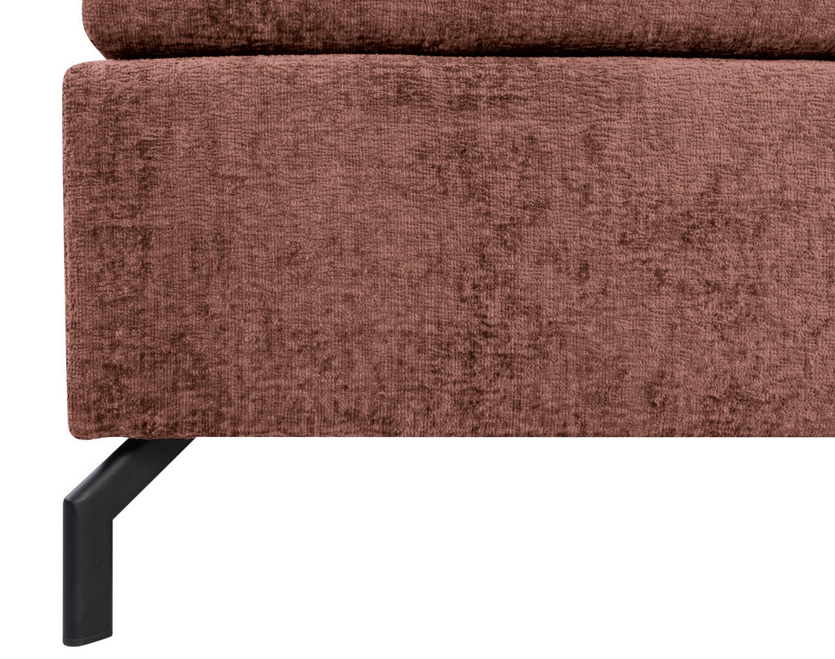 BOXSPRINGBETT 180/200 cm  in Rotbraun  - Rotbraun/Schwarz, Design, Textil/Metall (180/200cm) - Esposa