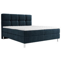 BOX KREVET    180/200 cm  - tamno plava/boje kroma, Moderno, drvni materijal/tekstil (180/200cm) - Esposa