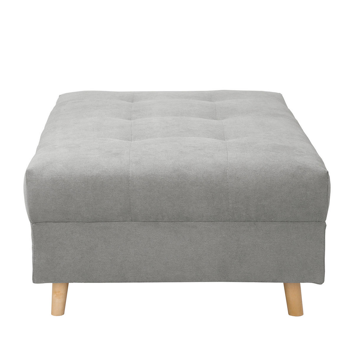 ECKSOFA inkl. Hocker Ariella Grau Mikrofaser  - Naturfarben/Grau, Design, Holz/Textil (161/231cm) - Livetastic