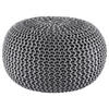 POUF in Grau Textil Grau  - Grau, Trend, Textil (55/55/35cm) - Linea Natura
