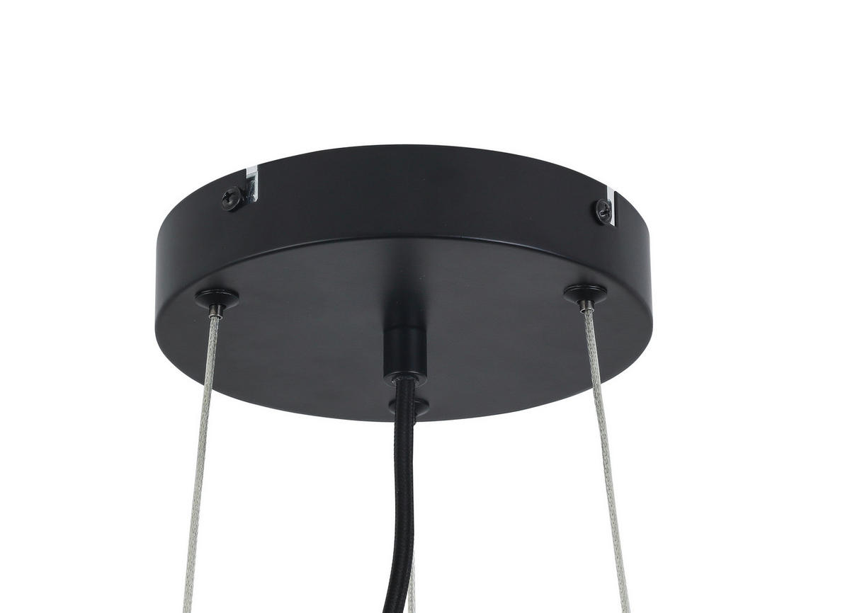 LED FÜGGŐLÁMPA 40/120 cm  - fekete/áttetsző, Design, műanyag/fém (40/120cm) - Novel