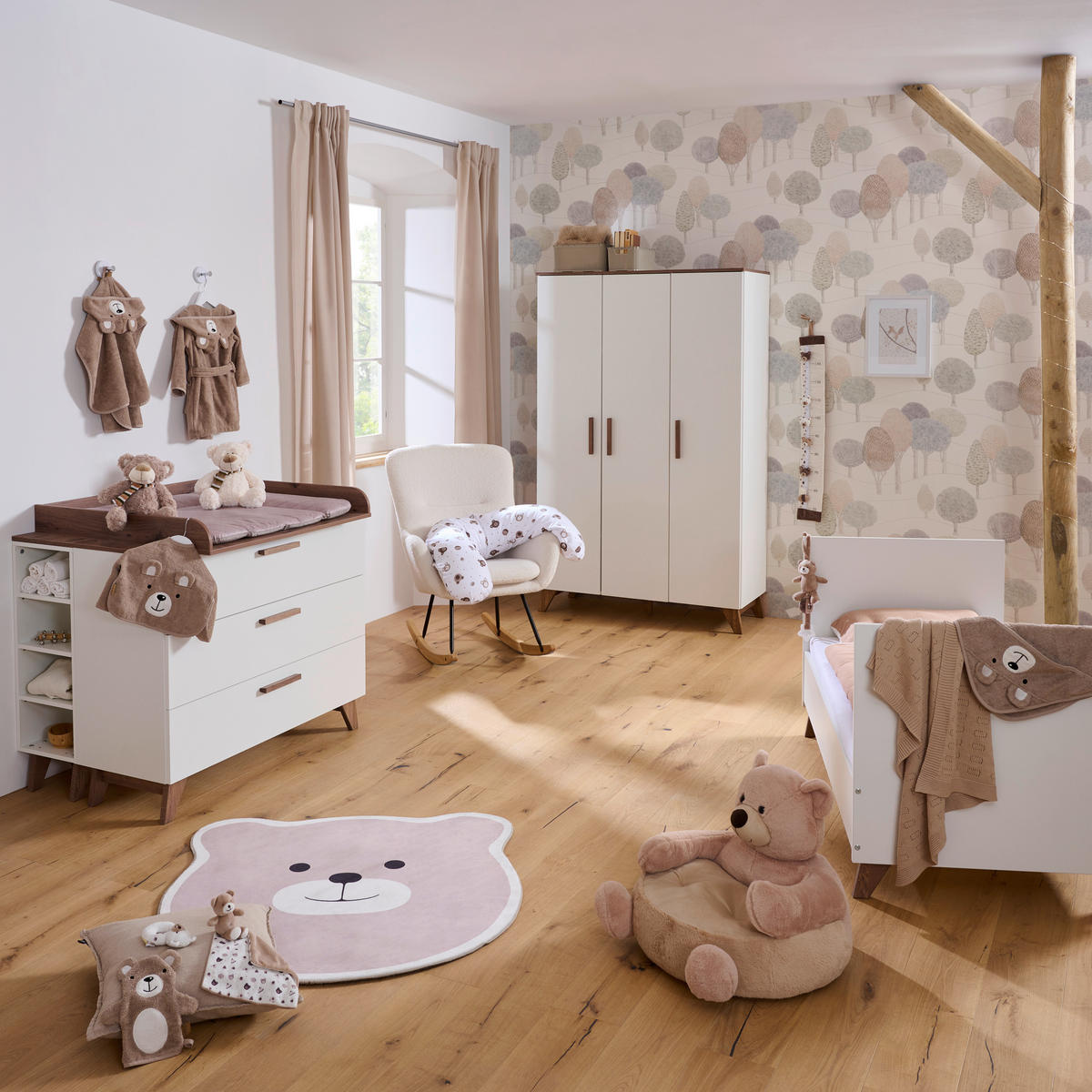 BABYKLEIDERSCHRANK Emely  - Weiß, Basics, Holzwerkstoff (118/190/52cm) - Jimmylee