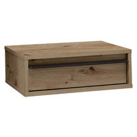 NACHTSCHRANK 50/17/34 cm  - Schwarz/Eiche Artisan, KONVENTIONELL, Holzwerkstoff/Metall (50/17/34cm) - Chameo