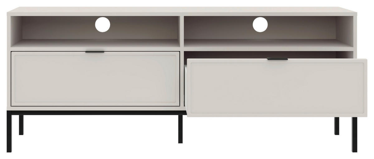 TV-ELEMENT - Kaschmir/Schwarz, Design, Holzwerkstoff/Metall (150/60/40cm) - MID.YOU