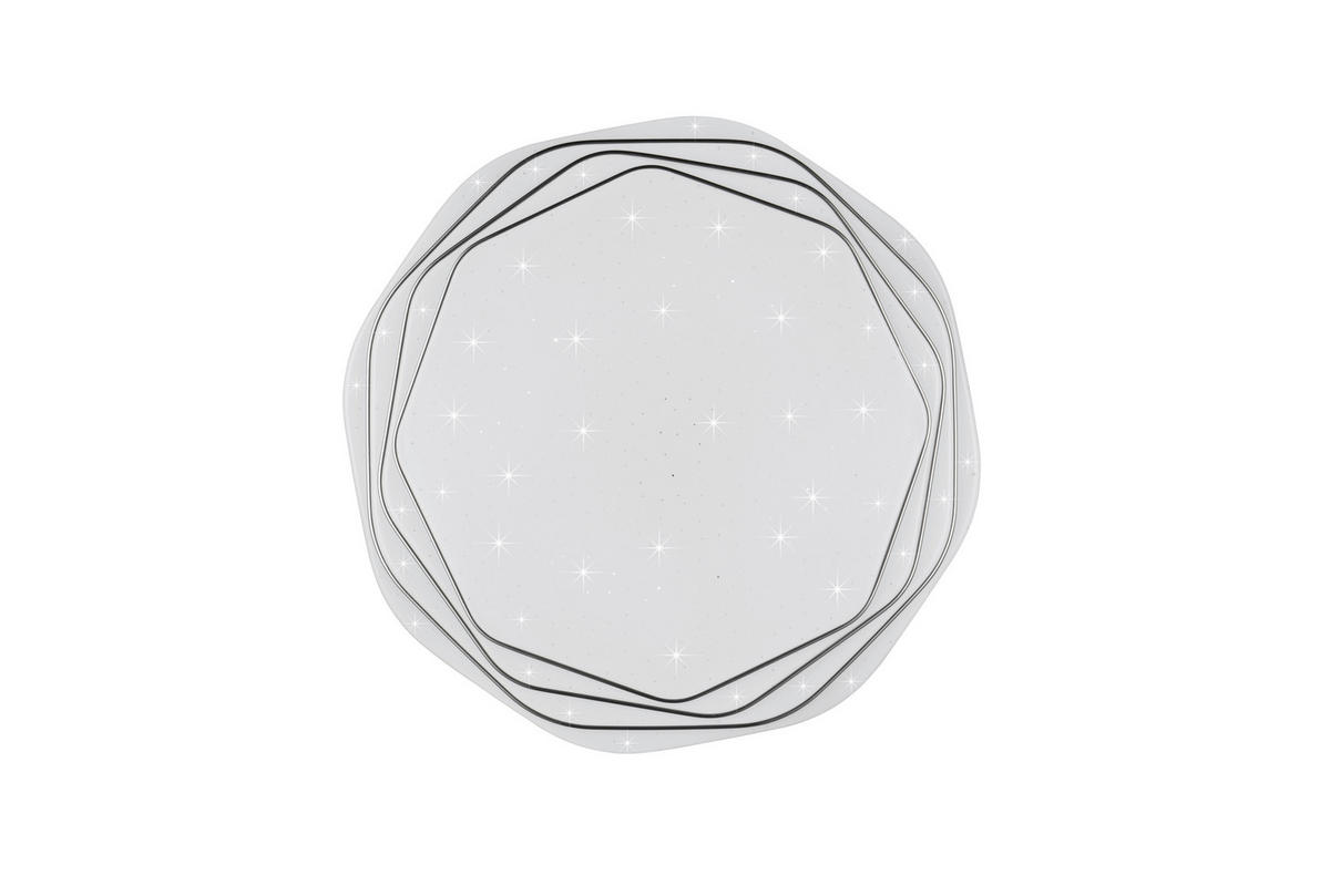 LED-DECKENLEUCHTE  38/7 cm    - Chromfarben/Weiss, Konventionell, Kunststoff (38/7cm)