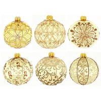 Glob De Crăciun - auriu, Lifestyle, sticlă/metal (8cm) - X-Mas