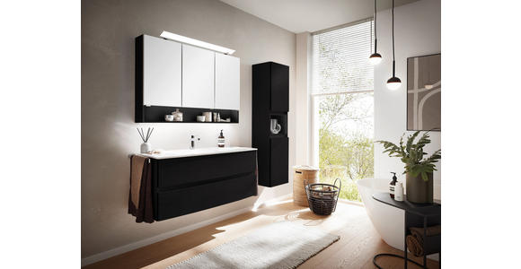 HOCHSCHRANK 40/163/30 cm - Dunkelgrau, Design, Glas/Holzwerkstoff (40/163/30cm) - Novel