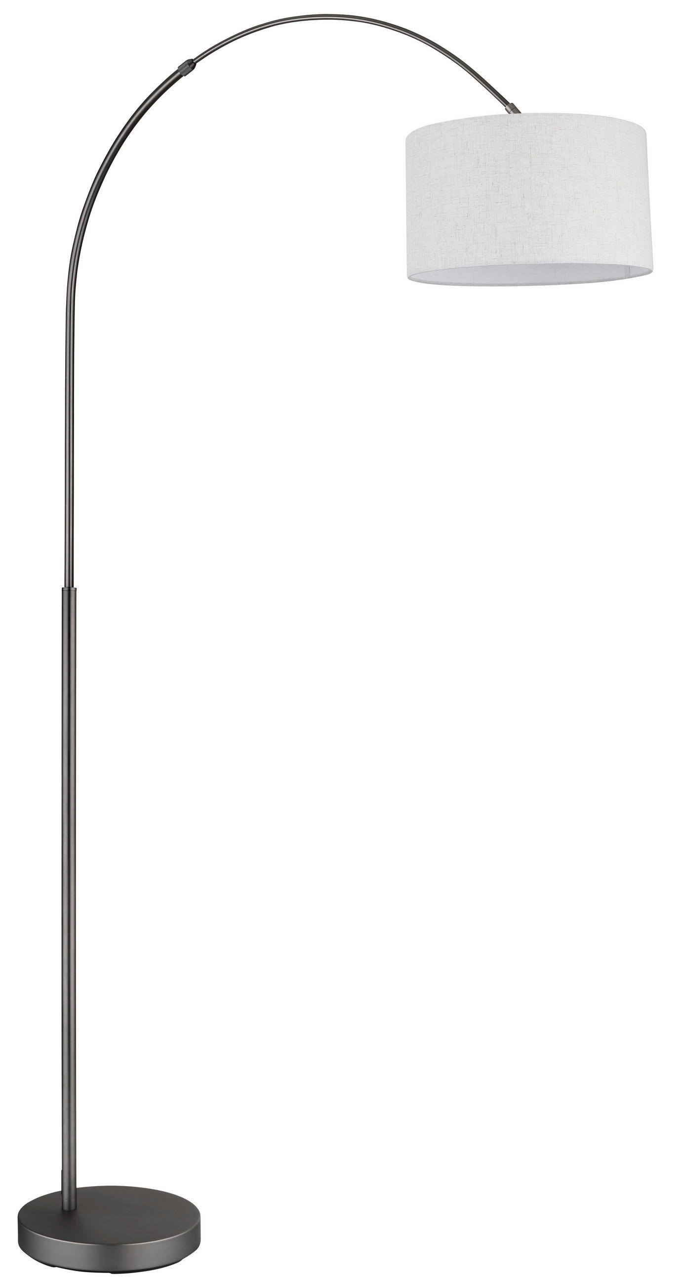 STEHLEUCHTE Thea 115/35/195 cm   - Schwarzchrom/Creme, Design, Kunststoff/Textil (115/35/195cm) - Globo