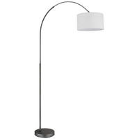 STEHLEUCHTE Thea 115/35/195 cm   - Schwarzchrom/Creme, Design, Kunststoff/Textil (115/35/195cm) - Globo