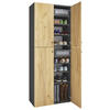 SCHUHSCHRANK Anthrazit, Honigeiche  - Honigeiche/Anthrazit, Design, Holzwerkstoff/Kunststoff (70/182/39cm) - MID.YOU