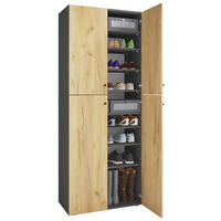 SCHUHSCHRANK Anthrazit, Honigeiche  - Honigeiche/Anthrazit, Design, Holzwerkstoff/Kunststoff (70/182/39cm) - MID.YOU
