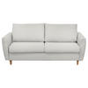 SCHLAFSOFA  in Flachgewebe Grau  - Buchefarben/Grau, Design, Holz/Textil (195/90/102cm) - Livetastic