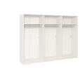 DREHTÜRENSCHRANK  in Weiß  - Chromfarben/Weiß, Design, Glas/Holzwerkstoff (303/195/59cm) - Carryhome