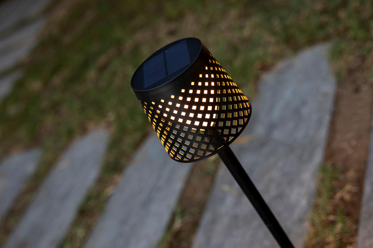 SOLARLEUCHTE GRETA 5in1 16.3/80/16.3 cm   - Schwarz, Basics, Kunststoff (16.3/80/16.3cm) - New Garden