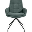 ARMLEHNSTUHL  Stoffauswahl, Typenauswahl, Sitzfläche 360° drehbar, Gestellauswahl Cord  - Schwarz/Grün, Design, Textil/Metall (63/90/69cm) - Johann Jakob