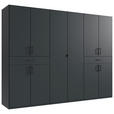 DREHTÜRENSCHRANK  in Graphitfarben  - Schwarz/Graphitfarben, KONVENTIONELL, Holzwerkstoff/Kunststoff (270/208/58cm) - Carryhome