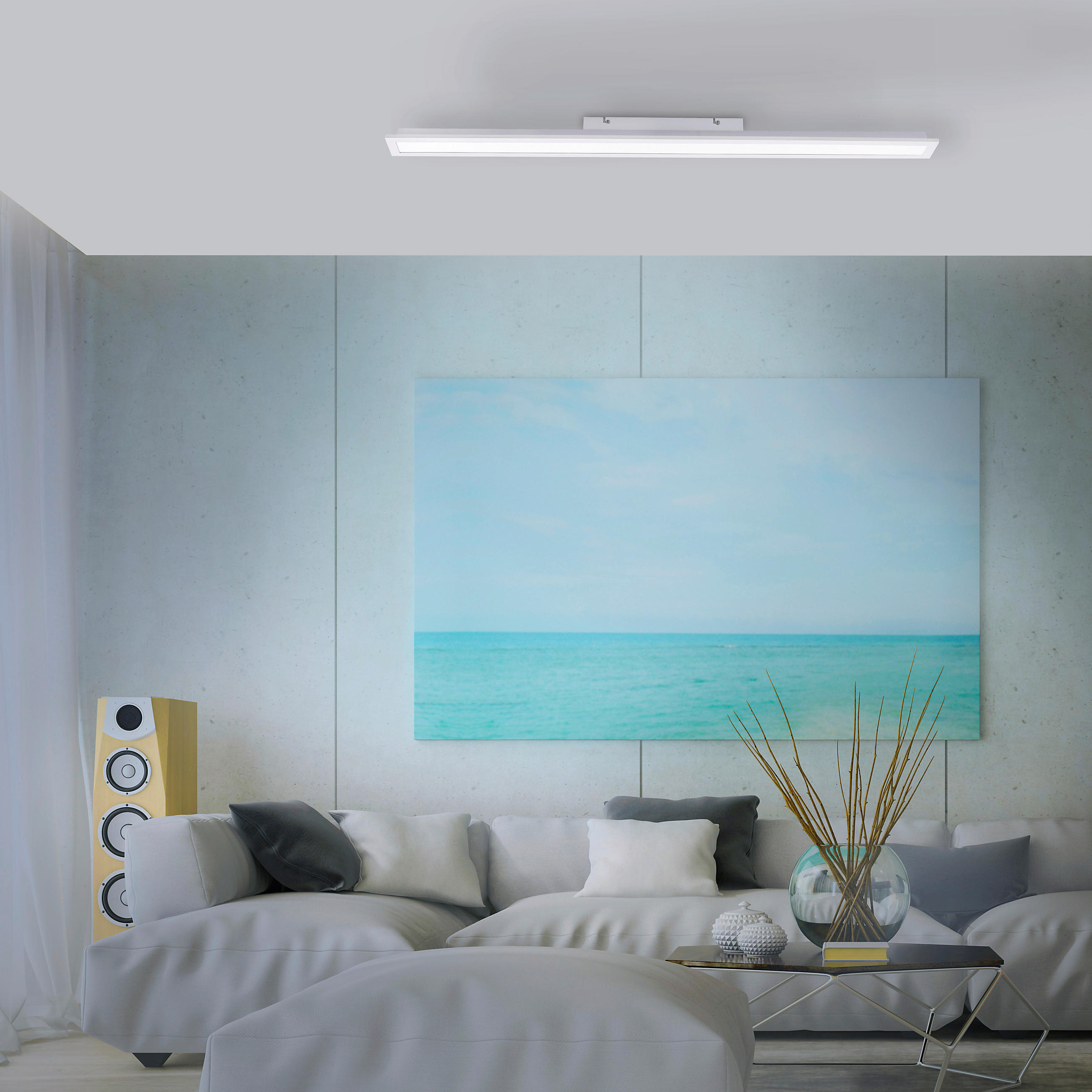 LED-DECKENLEUCHTE Fleet 100/10/6,6 cm   - Basics, Kunststoff/Metall (100/10/6,6cm)