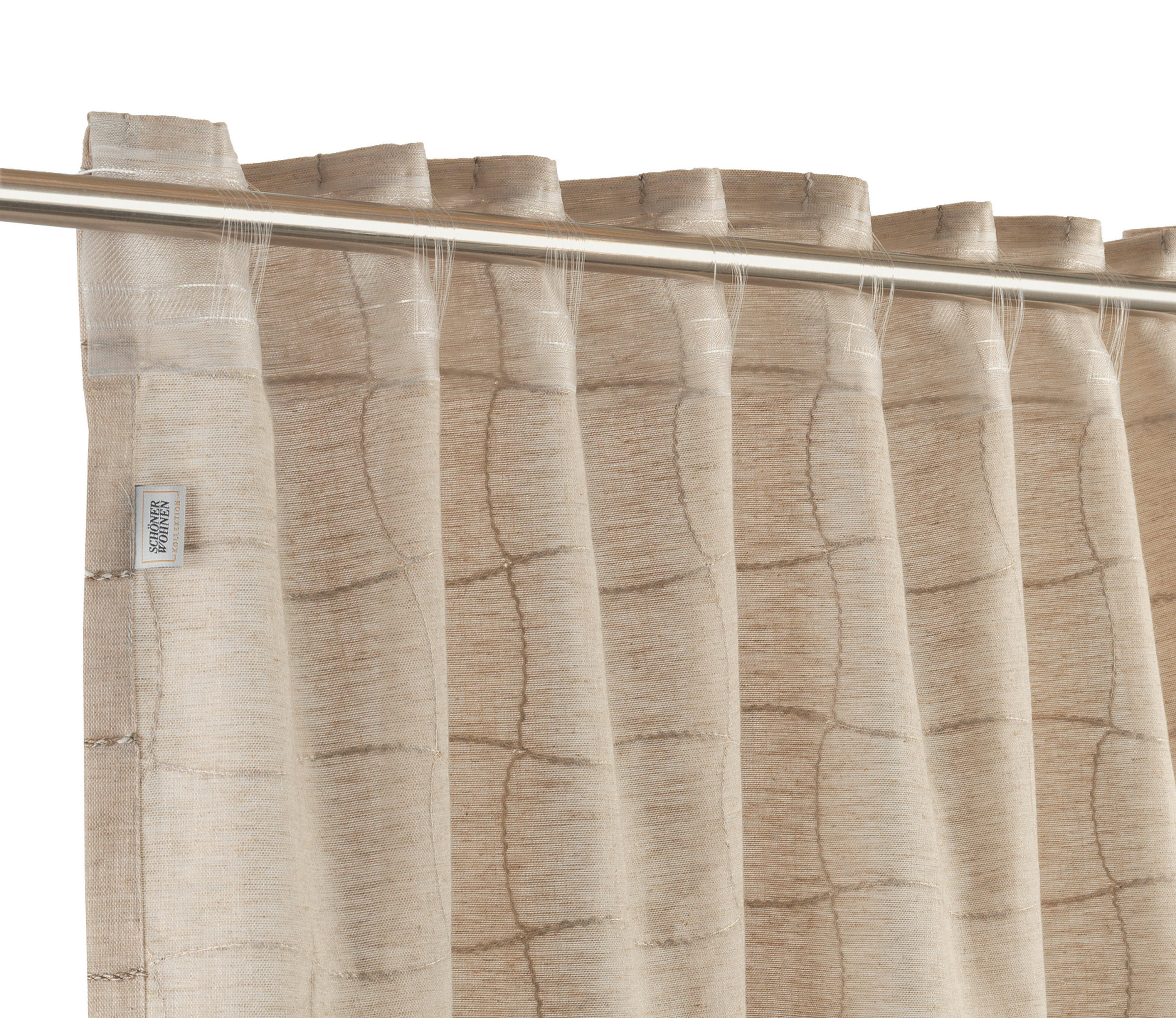 FERTIGVORHANG SW-Cottage halbtransparent 125/250 cm   - Beige, Basics, Textil (125/250cm) - Schöner Wohnen