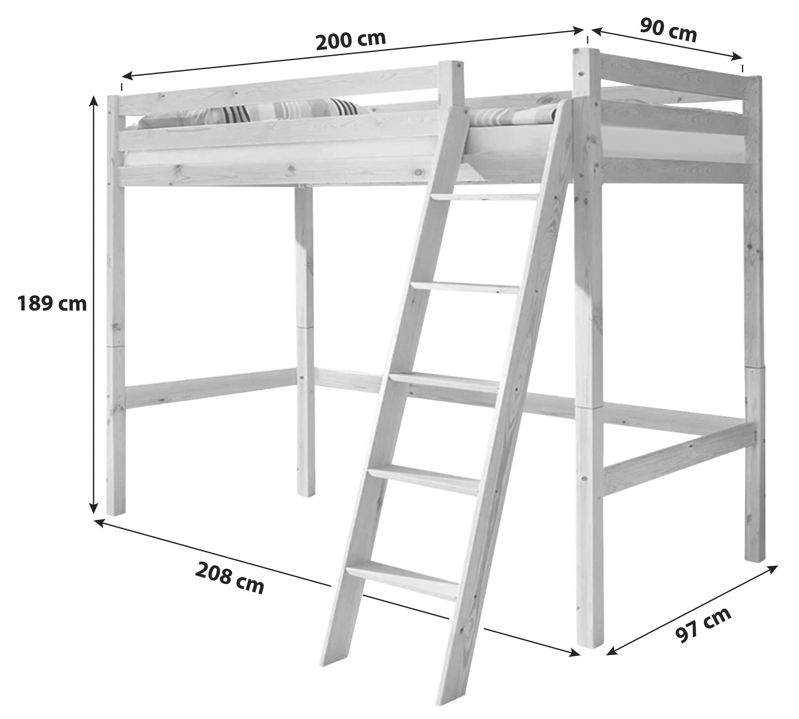 HOCHBETT 90/200 cm Weiß  - Weiß, Basics, Holz (90/200cm) - MID.YOU