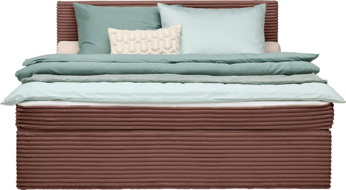 BOXBETT 200/200 cm,  in Altrosa,  - Altrosa, MODERN, Holz/Textil (200/200cm) - MID.YOU