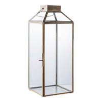 LATERNE  - Orange, Design, Glas/Metall (13.5/35/13.5cm)