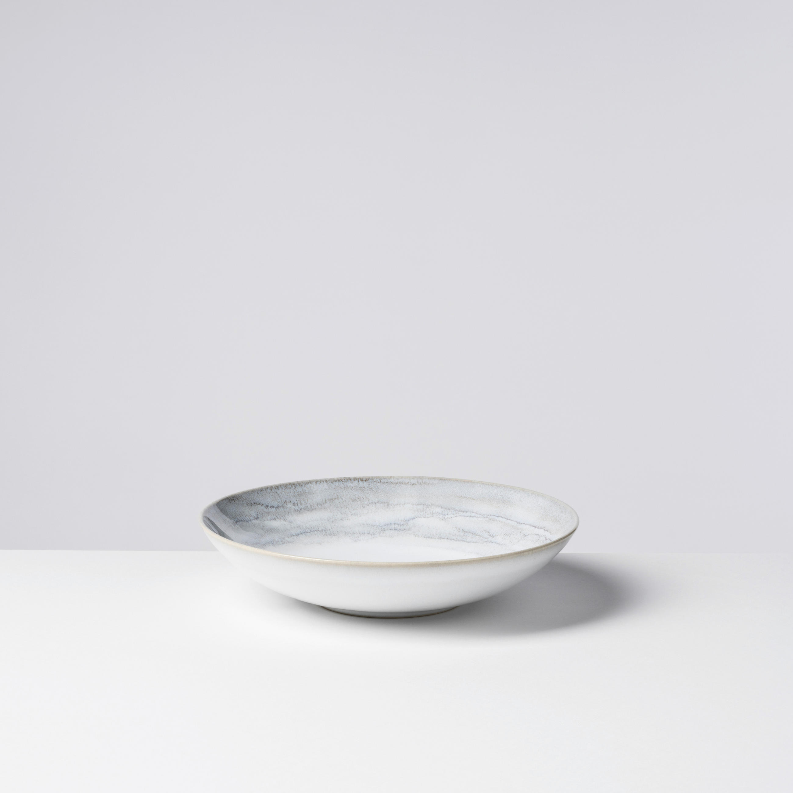 SUPPENTELLERSET Weiß, Hellgrau 4-teilig Steinzeug TIEFER SEE  - Hellgrau/Weiß, Basics, Keramik (22,2/5cm) - Gipfelstück