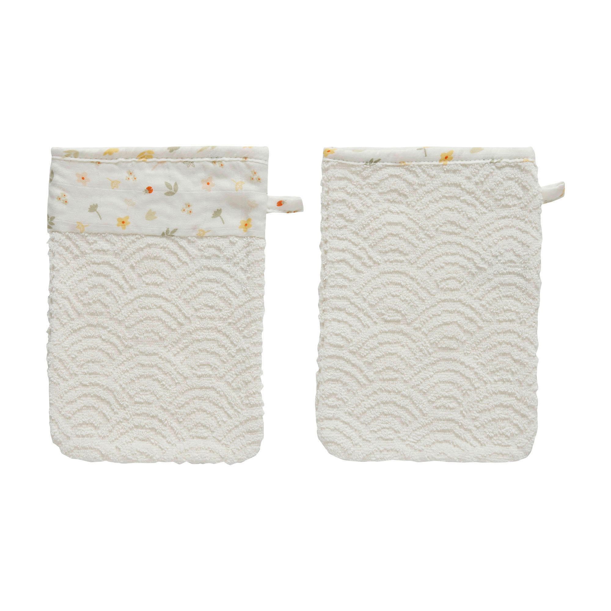 BABYWASCHHANDSCHUH 2-teilig - Gelb/Weiß, Basics, Textil (21,5/15/0,5cm) - Bebe Jou