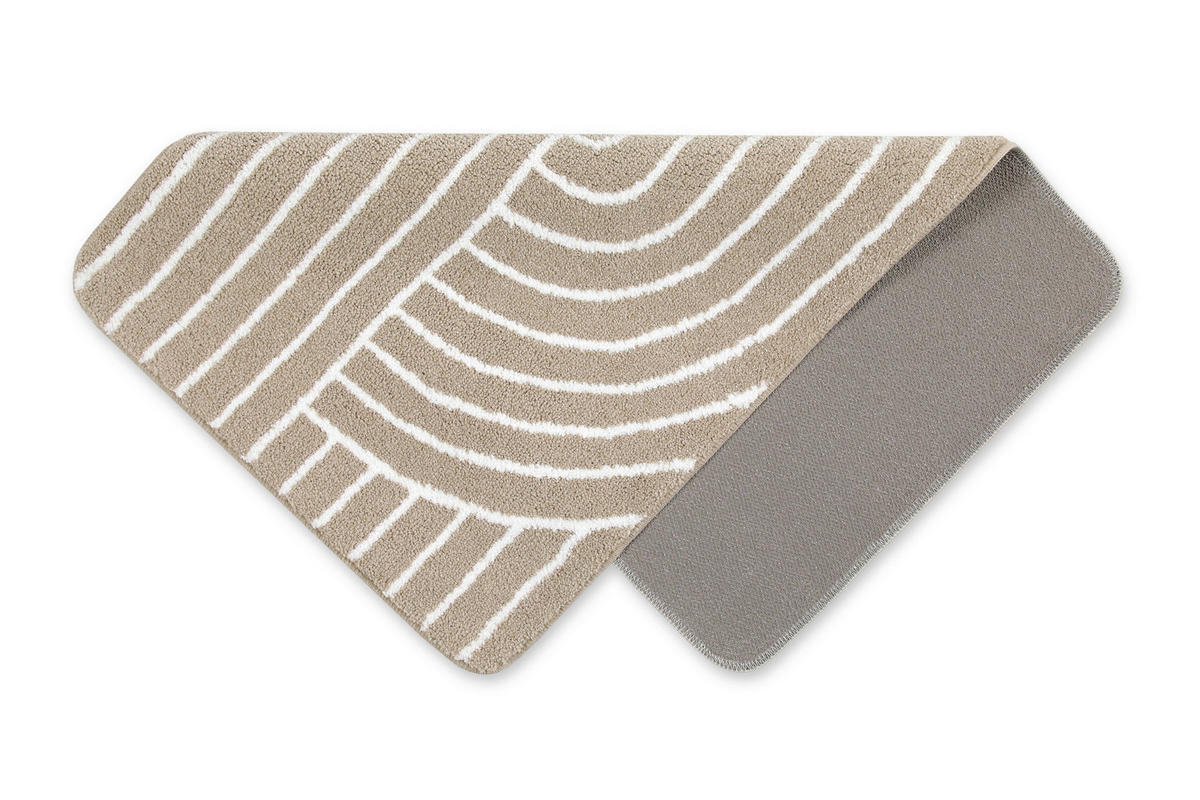 BADTEPPICH Beige 70/120 cm  - Beige, Basics, Kunststoff/Textil (70/120cm) - WECON HOME BASIC