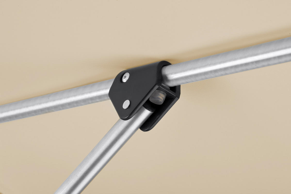 SONNENSCHIRM   - Silberfarben/Naturfarben, Basics, Textil/Metall (270/250/270cm) - Schneider