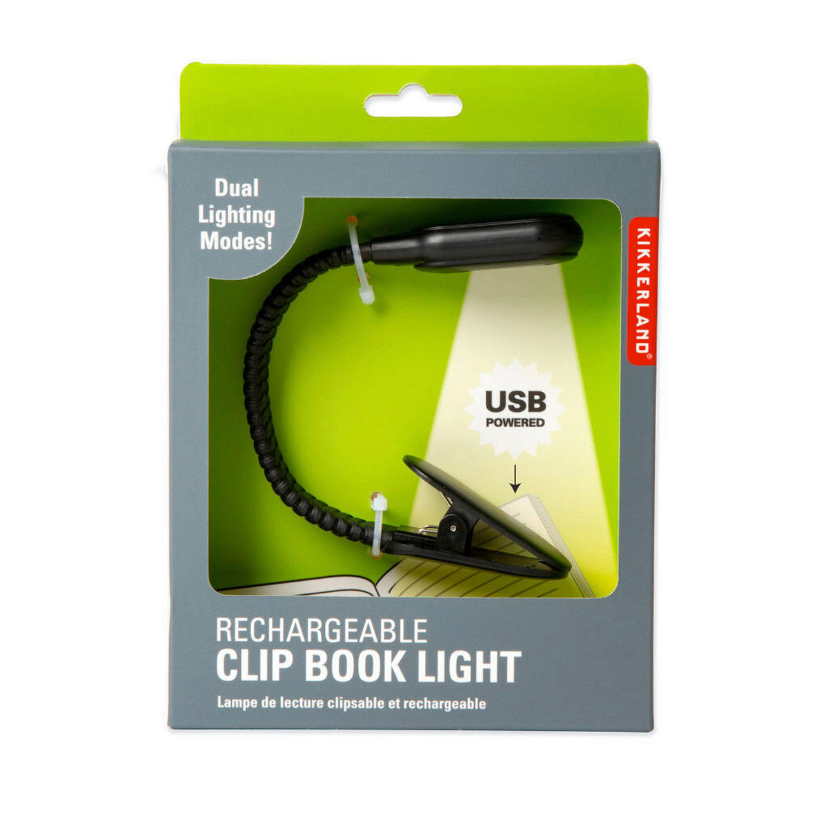 OLVASÓLÁMPA - fekete, Basics, műanyag (2,1/22/2,8cm) - Kikkerland