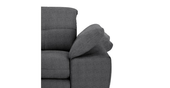 ECKSOFA in Webstoff Dunkelgrau  - Dunkelgrau/Schwarz, Design, Textil/Metall (180/265cm) - Carryhome