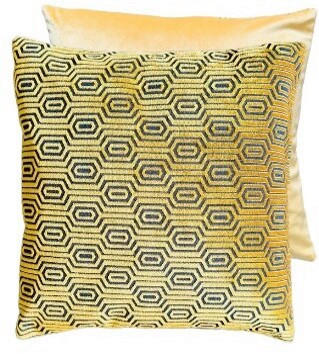 POTAH NA POLŠTÁŘ 45/45 cm - žlutá, Basics, textil (45/45cm) - Novel