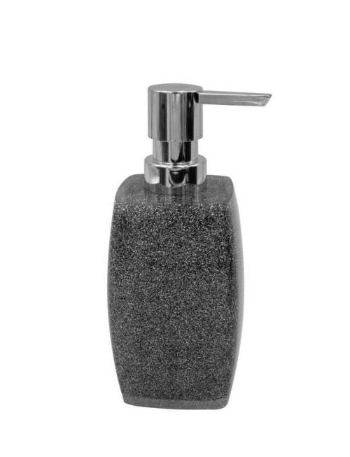 SEIFENSPENDER Kunststoff  - Chromfarben/Schwarz, Basics, Kunststoff (7/17/7cm) - Sadena
