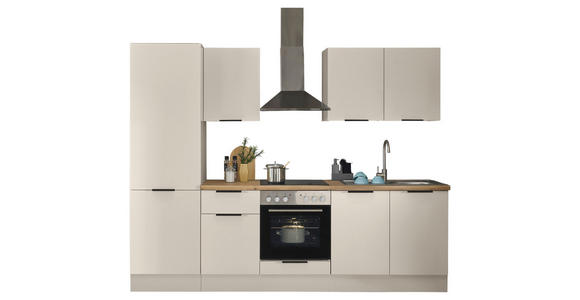 KÜCHENBLOCK   in Kaschmir  - Kaschmir/Schwarz, Basics, Holzwerkstoff/Metall (270/211/60cm) - Xora