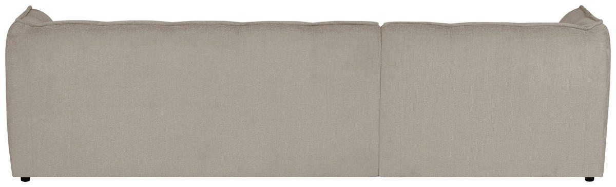ECKSOFA LIVOLI in Chenille Creme  218/260 cm  - Creme/Schwarz, Design, Textil (218/260cm) - MID.YOU