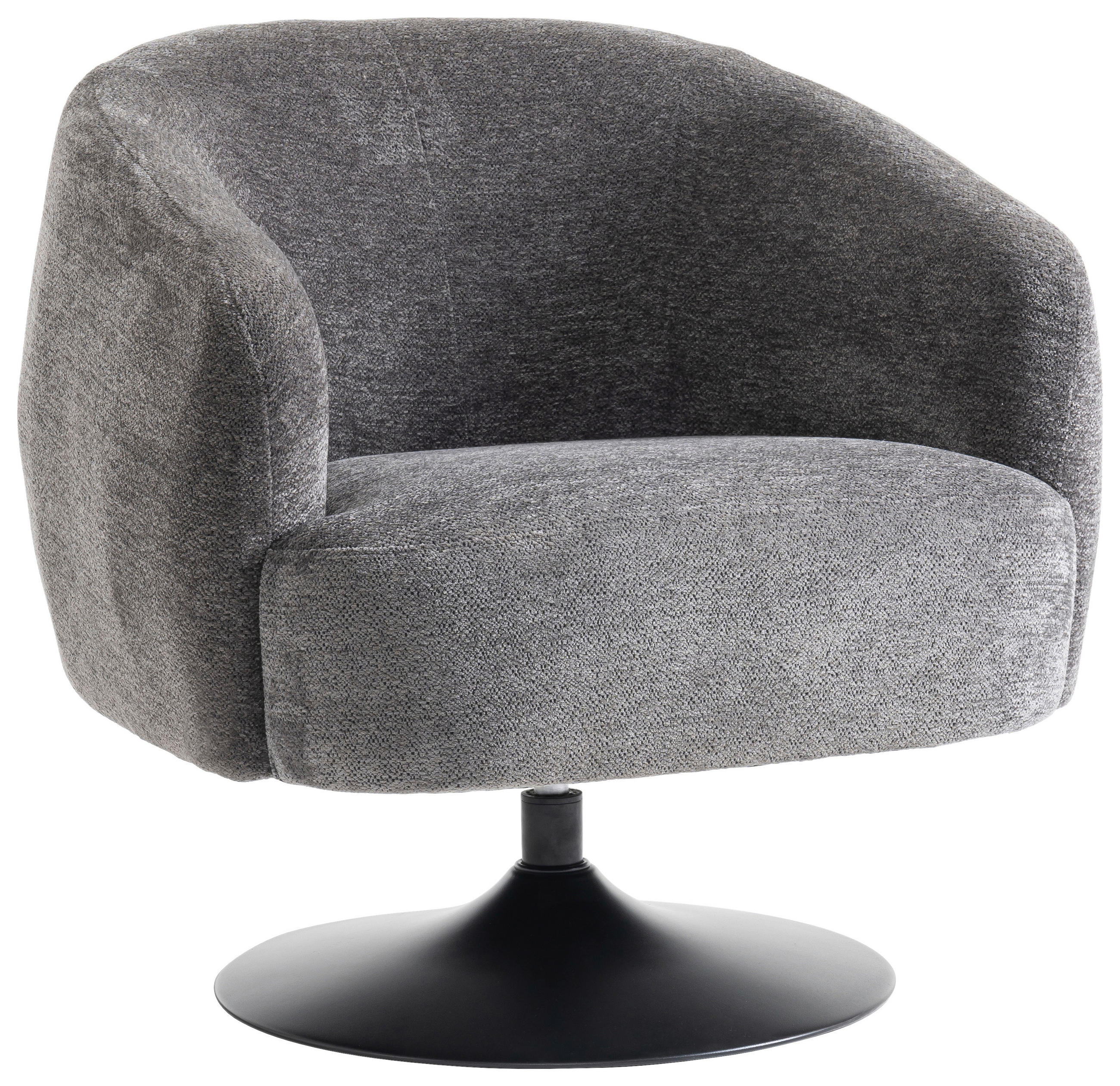 SESSEL Chenille Anthrazit    - Anthrazit/Schwarz, Design, Textil/Metall (78/76/83cm) - Carryhome