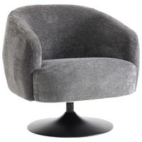 SESSEL Chenille Anthrazit    - Anthrazit/Schwarz, Design, Textil/Metall (78/76/83cm) - Carryhome