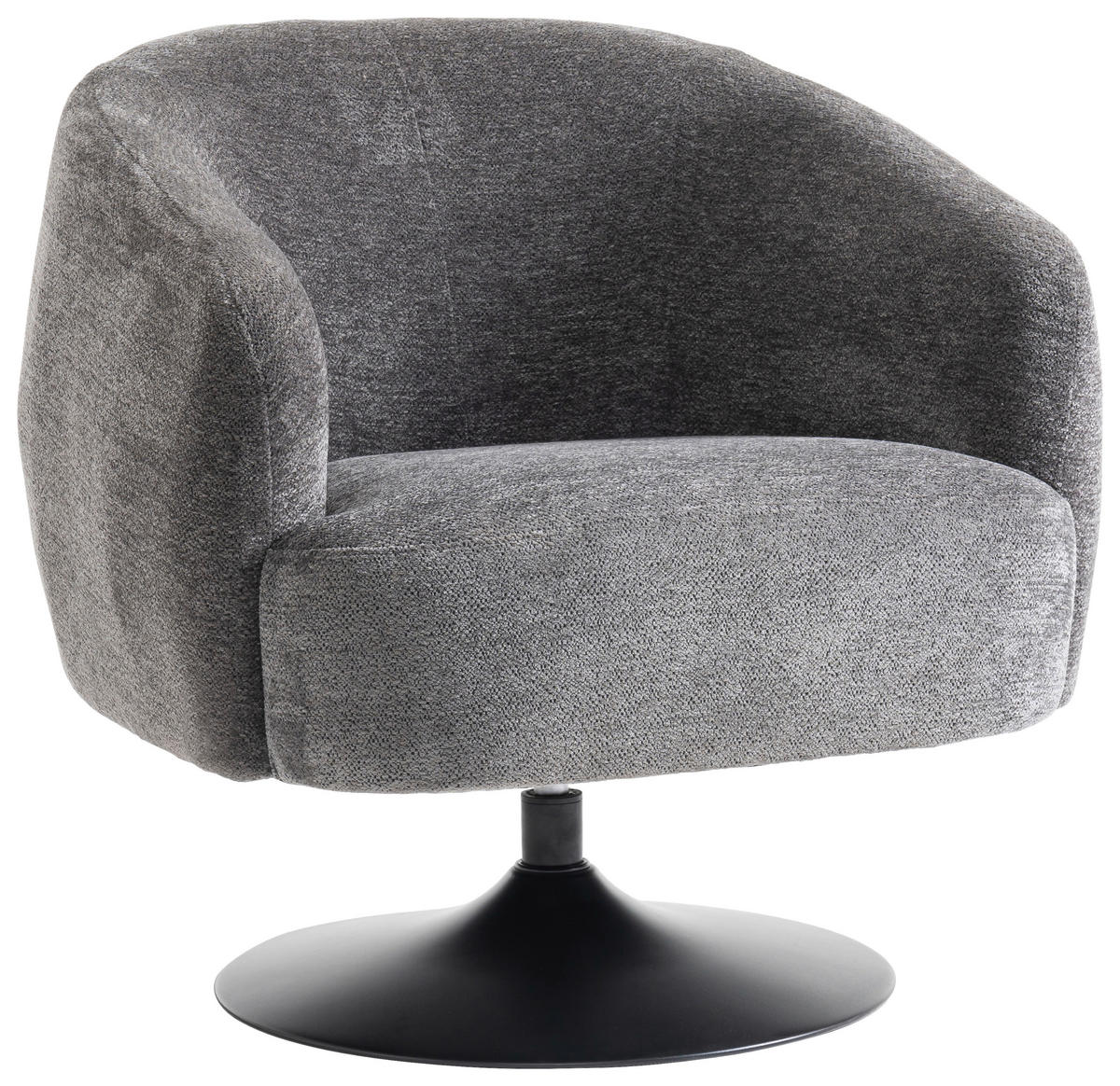 SESSEL Chenille Anthrazit    - Anthrazit/Schwarz, Design, Textil/Metall (78/76/83cm) - Carryhome