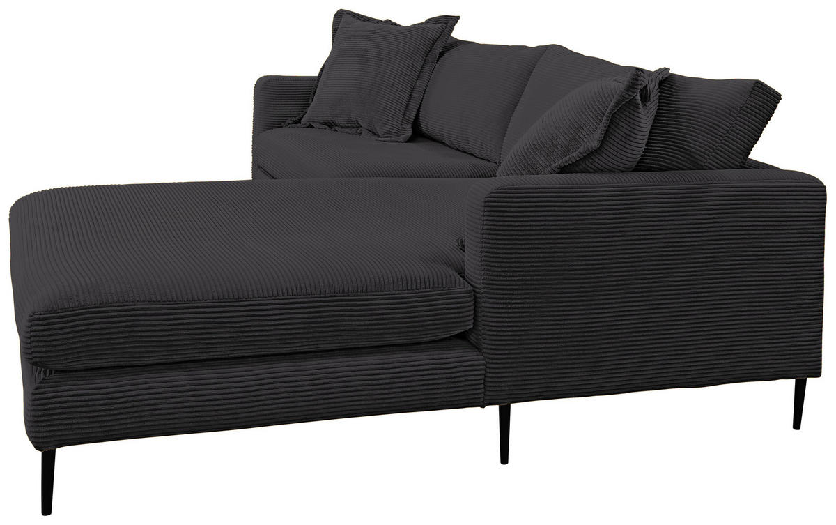 KUTNA GARNITURA tekstil  crna   - crna, Design, tekstil/metal (268/193cm) - P & B