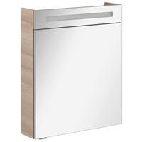 SPIEGELSCHRANK 60/71/16 cm  - Eschefarben/Alufarben, MODERN, Glas/Holzwerkstoff (60/71/16cm) - MID.YOU