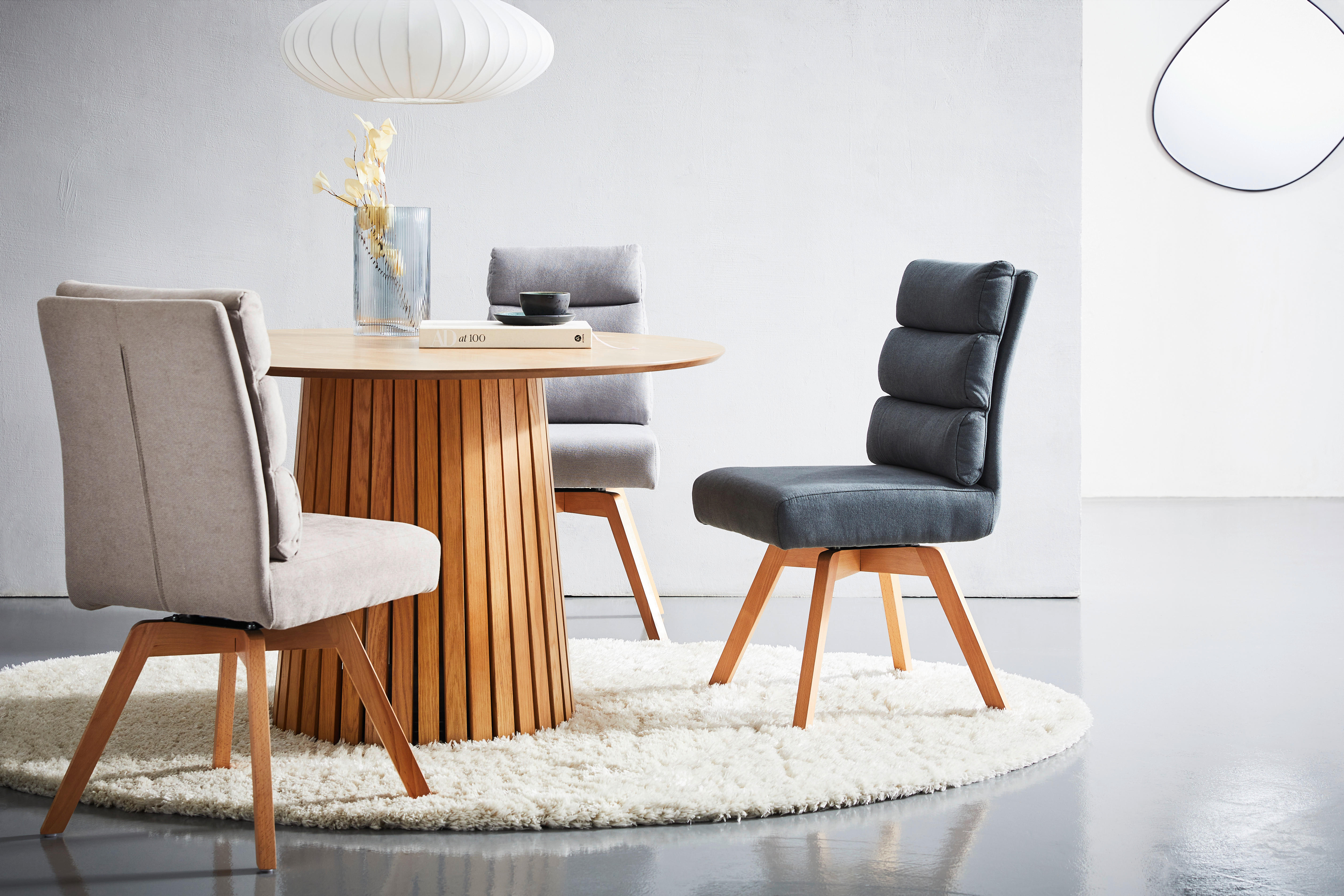 STUHL  - Naturfarben/Grau, MODERN, Holz/Textil (45/88/62cm) - Livetastic