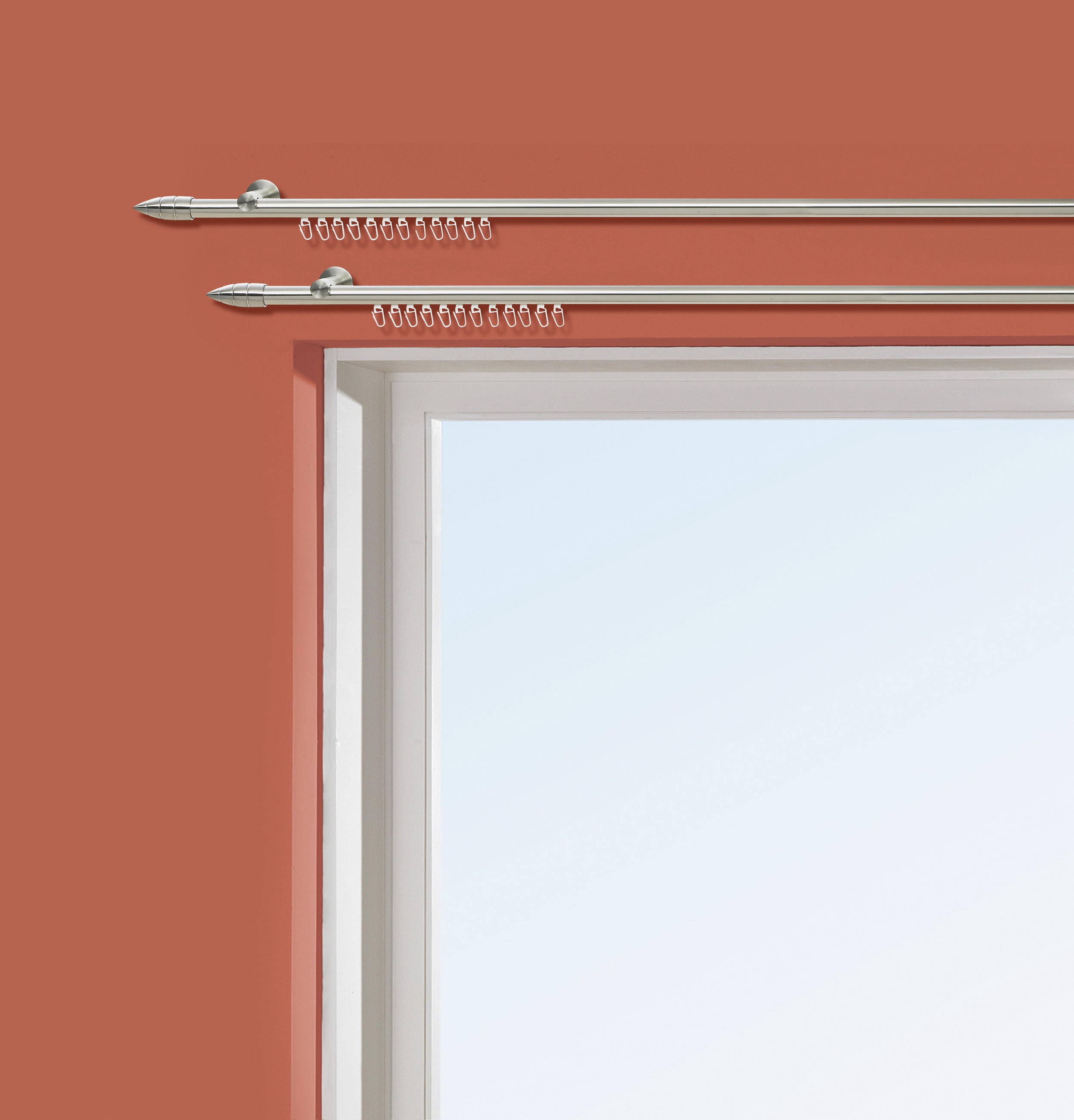 KARNIŠA boje oplemenjenog čelika metal - boje oplemenjenog čelika, Konvencionalno, metal (160cm) - Homeware