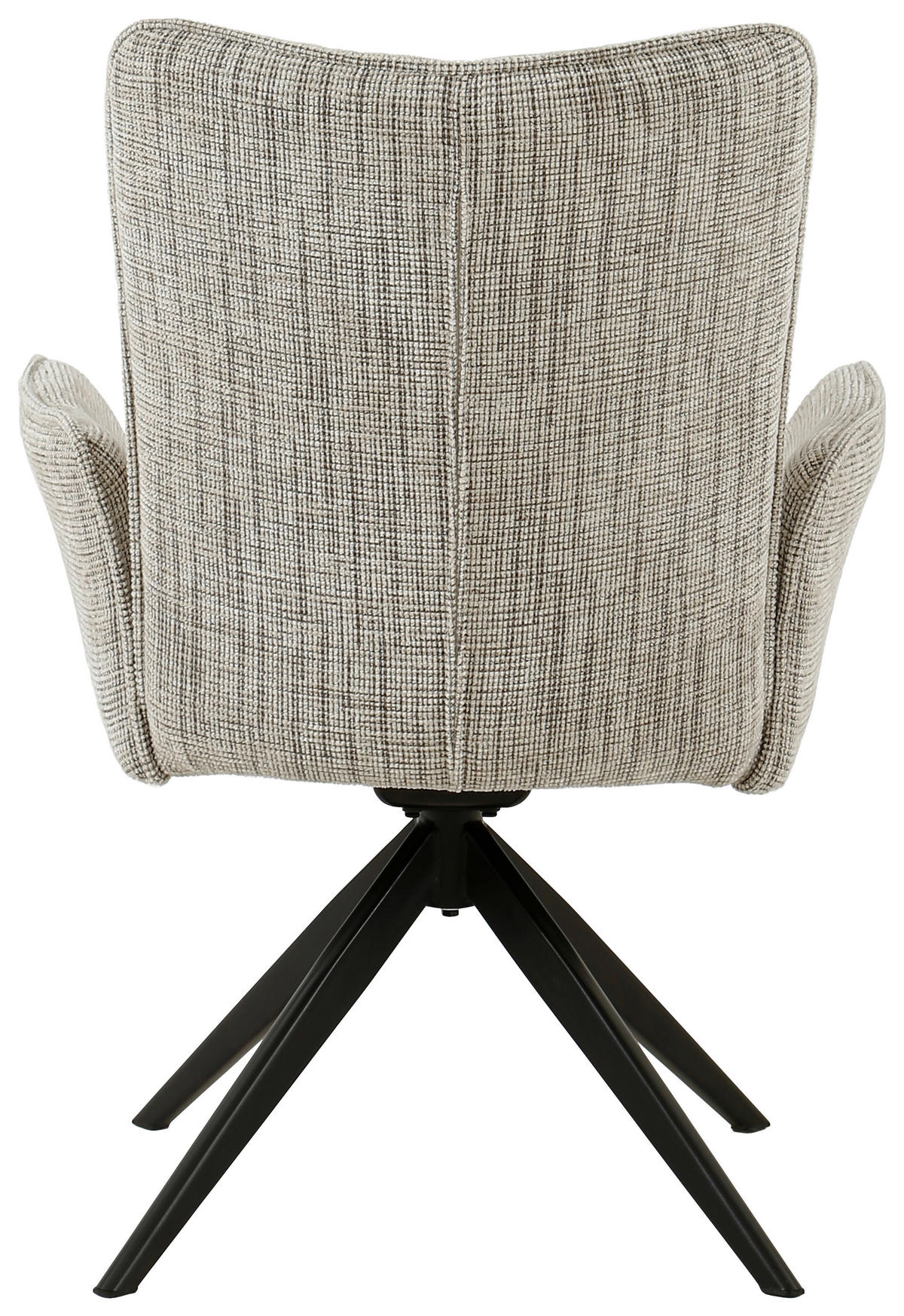 ARMLEHNSTUHL  in Eisen Webstoff  - Schwarz/Braun, Design, Textil/Metall (66/90,5/66cm) - Carryhome